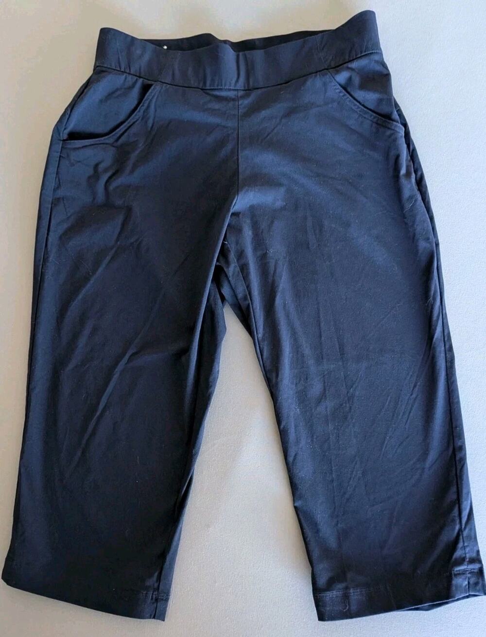 Columbia Anytime Outdoor Capri Pants Medium Navy Blue Omni-Shield Stretch